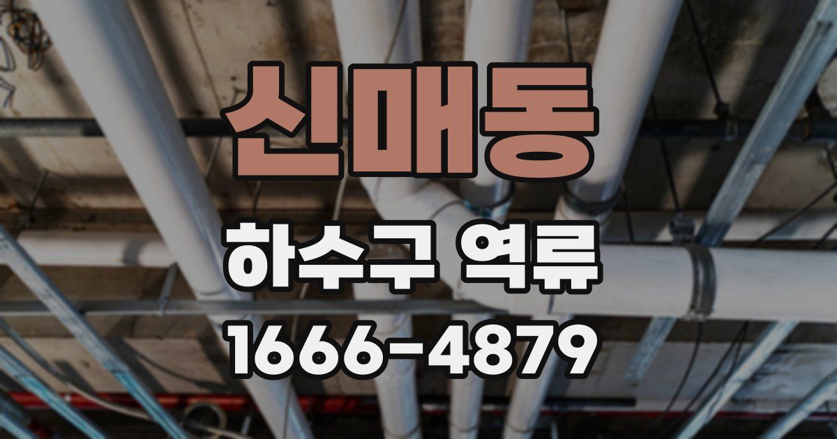 신매동 하수구 역류