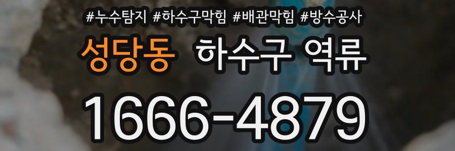 성당동 하수구 역류
