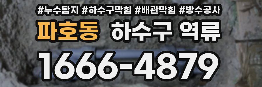 파호동 하수구 역류