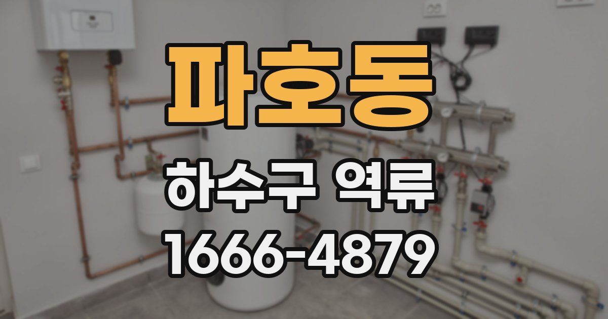 파호동 하수구 역류