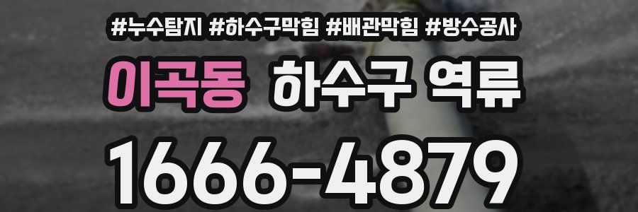 이곡동 하수구 역류