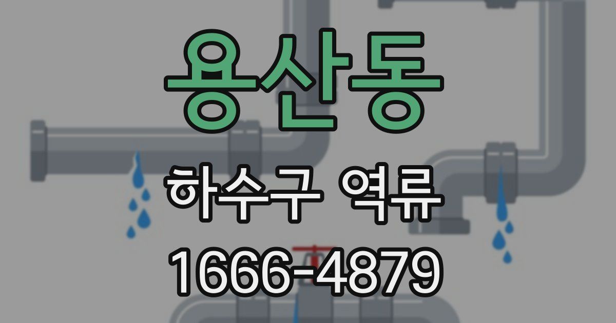 용산동 하수구 역류