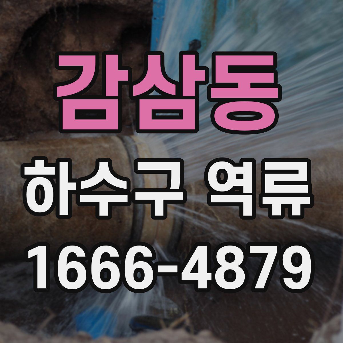 감삼동 하수구 역류
