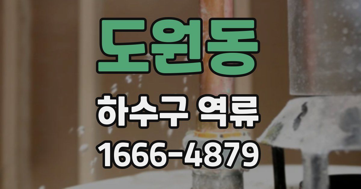 도원동 하수구 역류