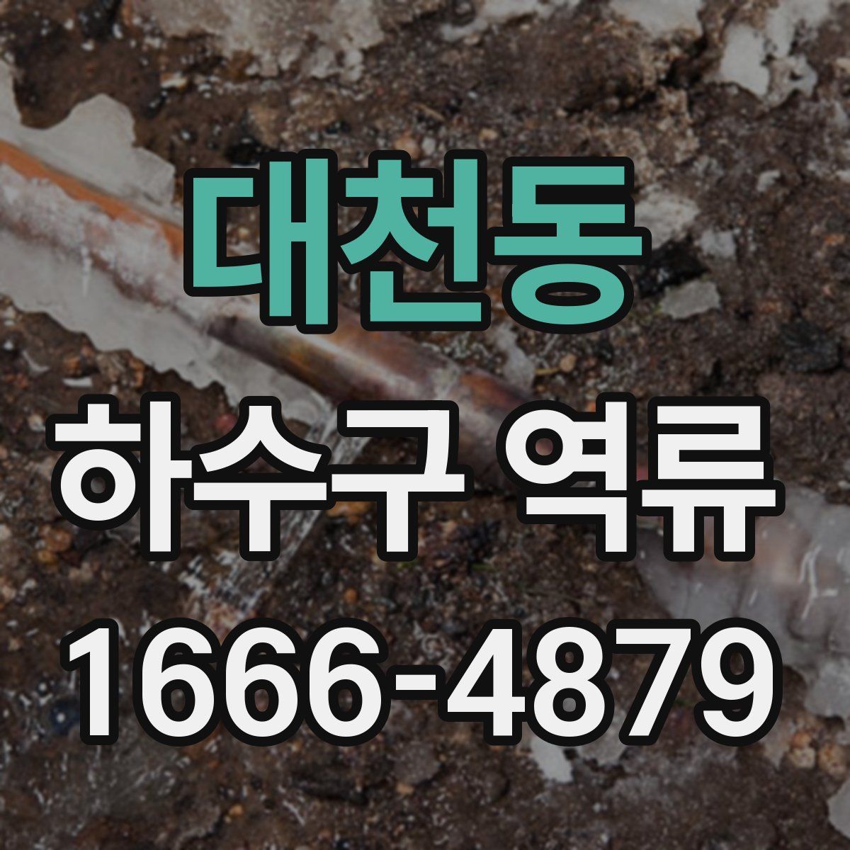대천동 하수구 역류