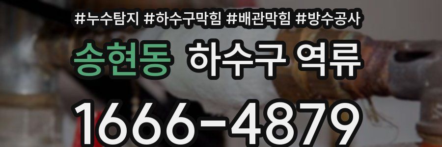 송현동 하수구 역류