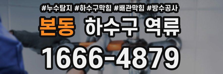 본동 하수구 역류