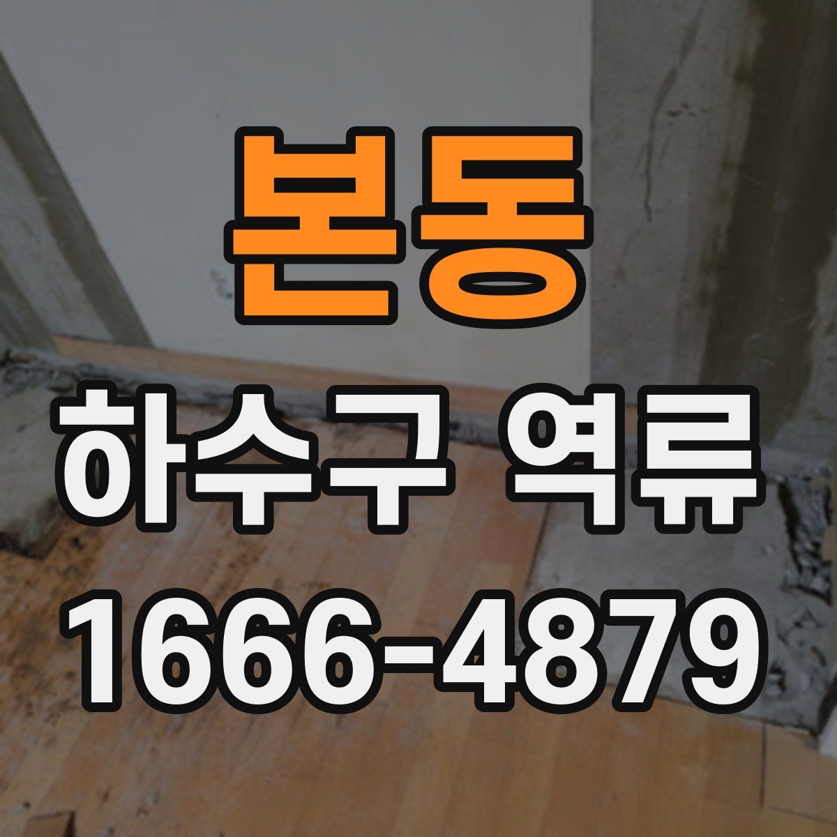 본동 하수구 역류