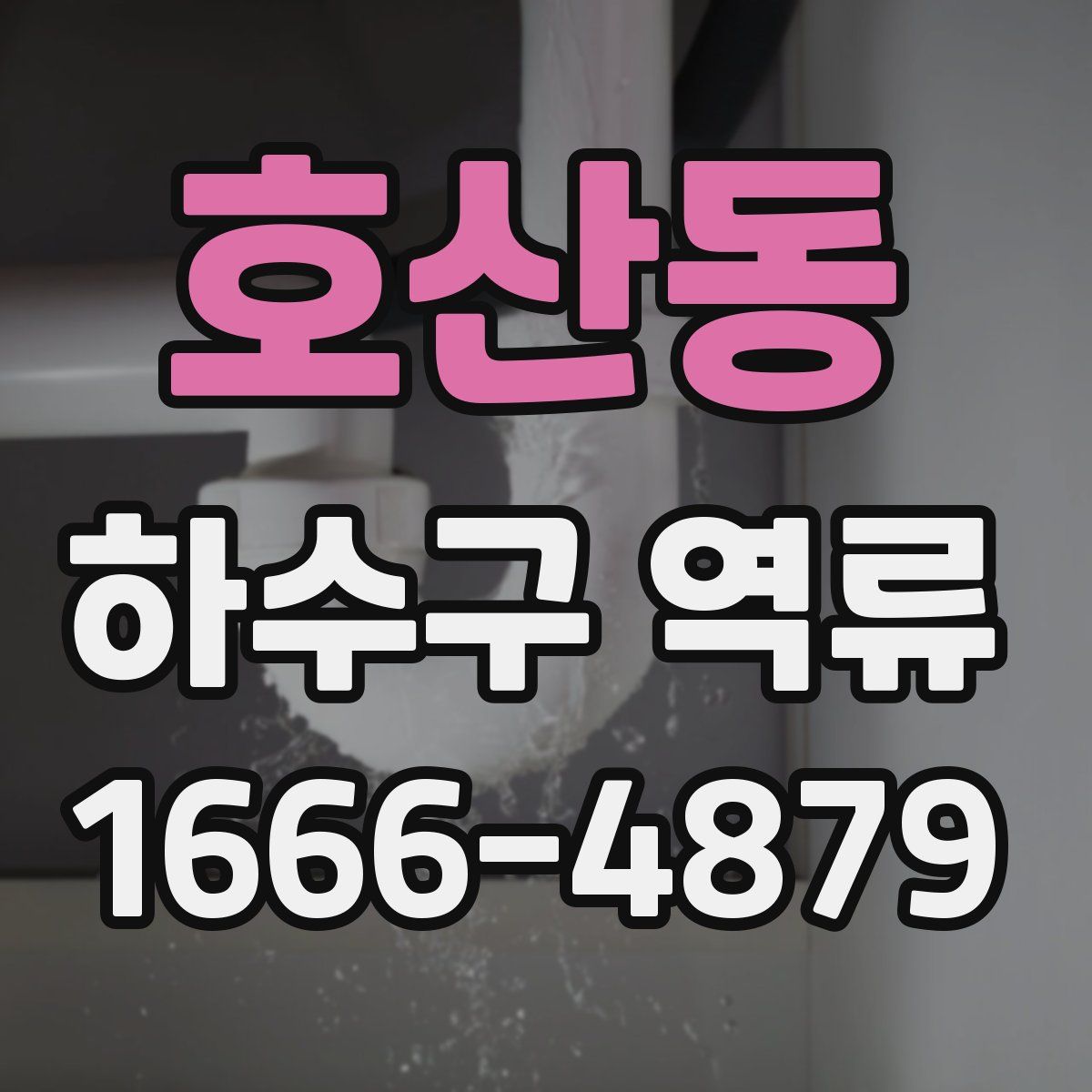 호산동 하수구 역류