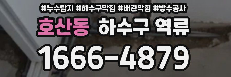 호산동 하수구 역류
