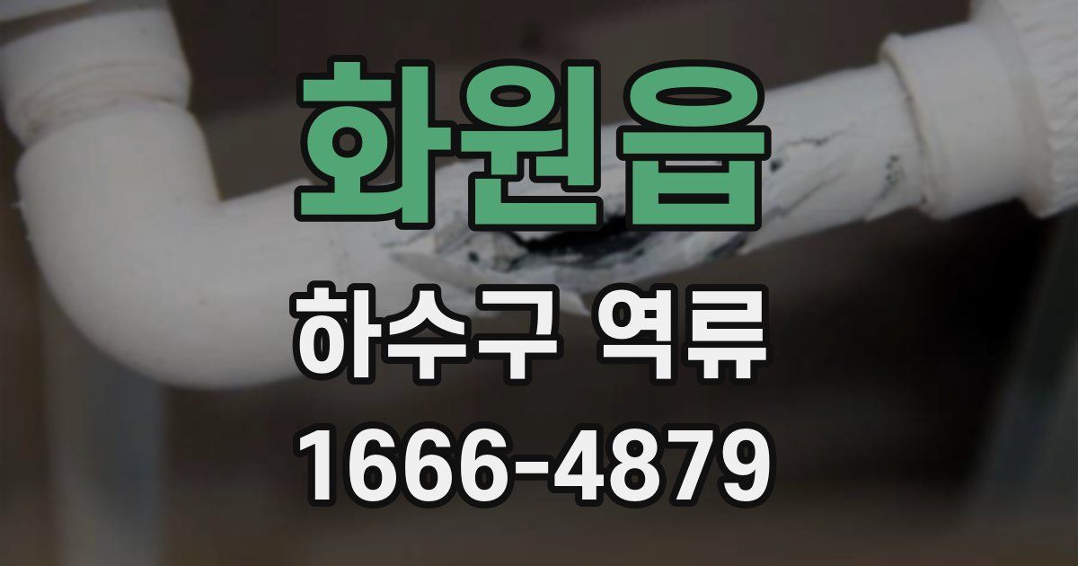 화원읍 하수구 역류