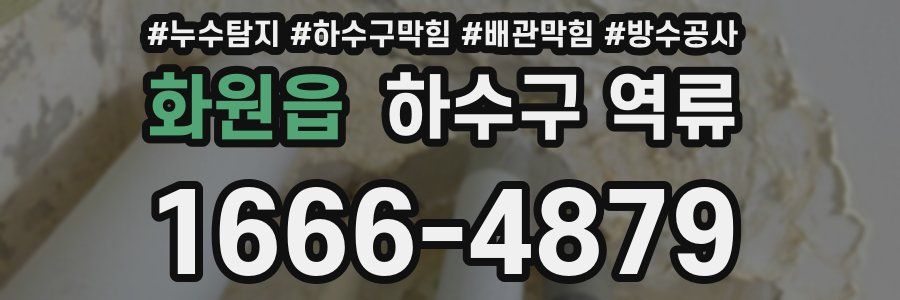 화원읍 하수구 역류