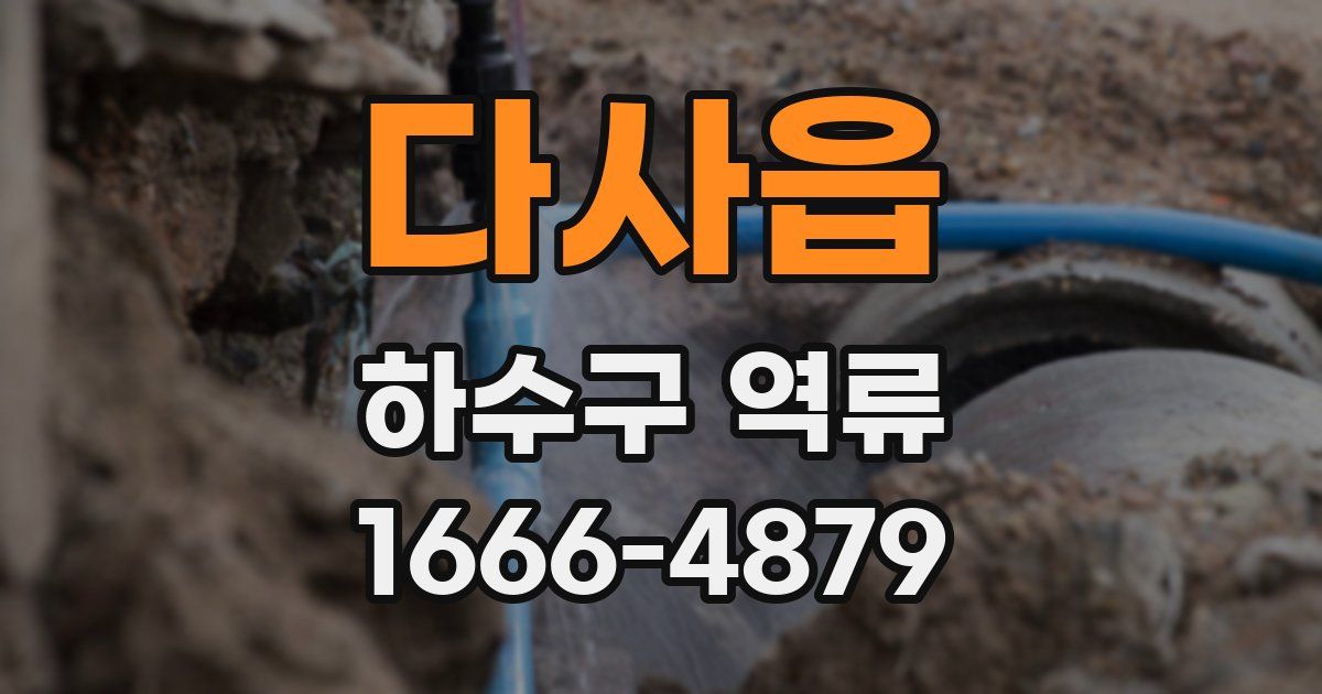 다사읍 하수구 역류