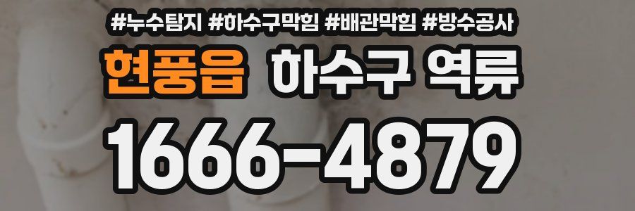 현풍읍 하수구 역류