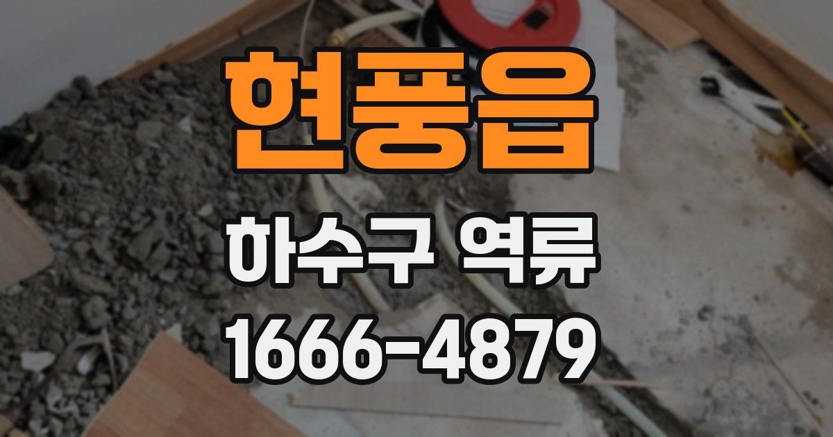 현풍읍 하수구 역류