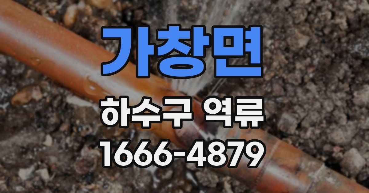 가창면 하수구 역류