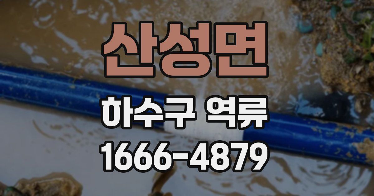 산성면 하수구 역류