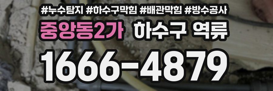 중앙동2가 하수구 역류