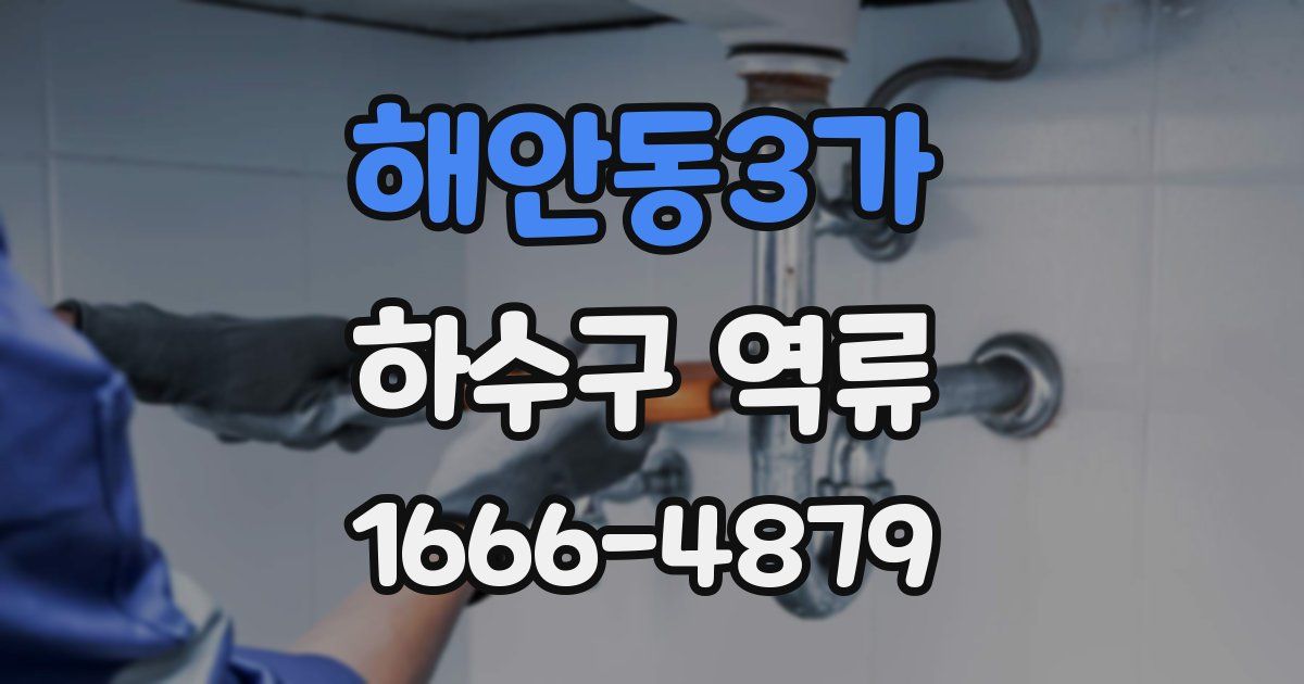 해안동3가 하수구 역류
