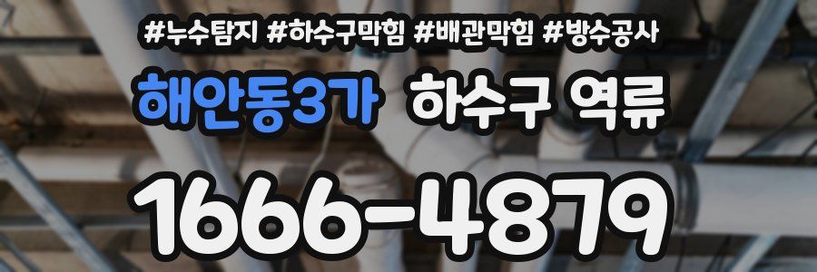 해안동3가 하수구 역류