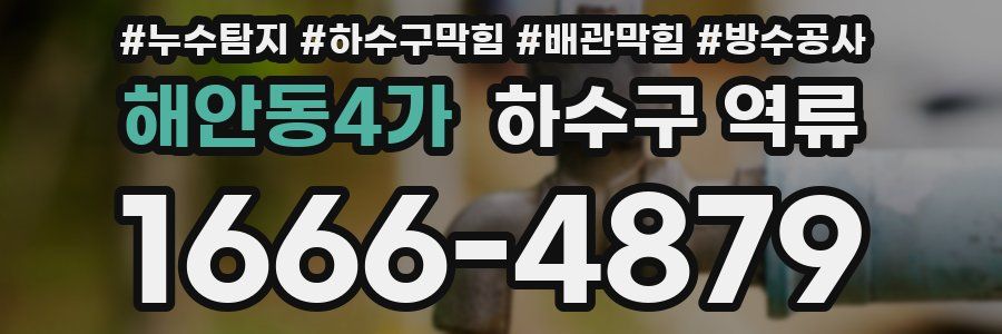 해안동4가 하수구 역류