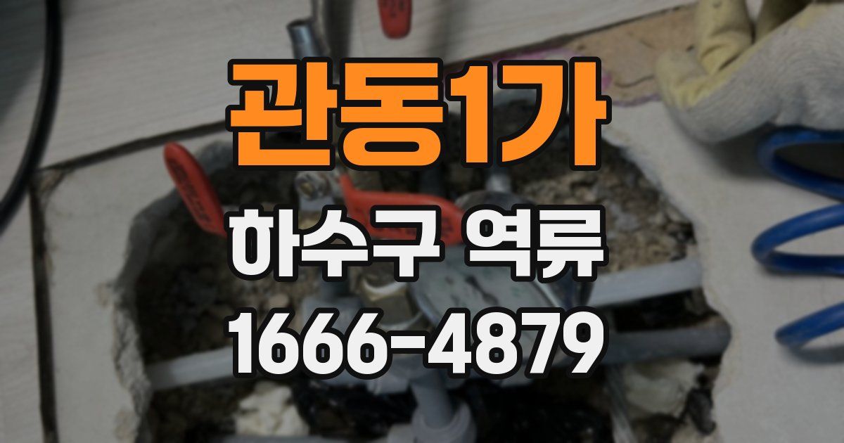 관동1가 하수구 역류