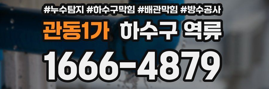 관동1가 하수구 역류