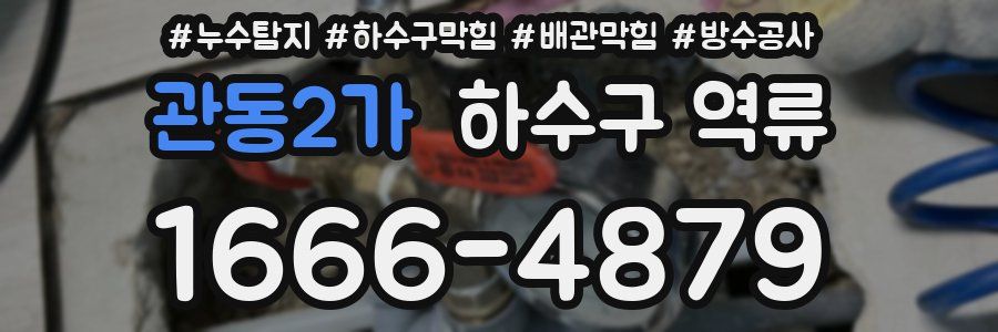 관동2가 하수구 역류