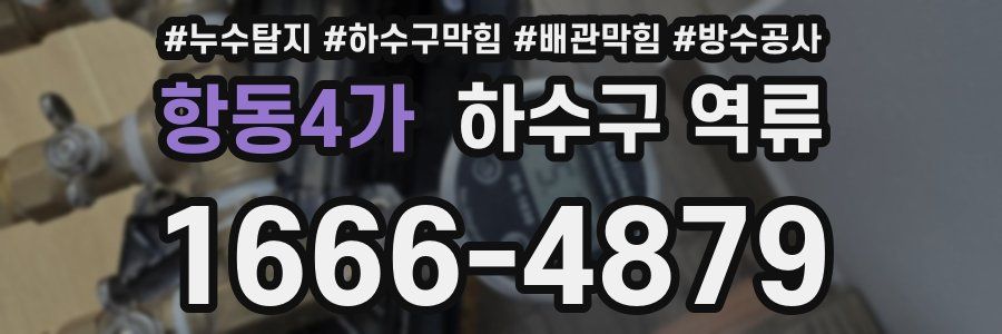 항동4가 하수구 역류