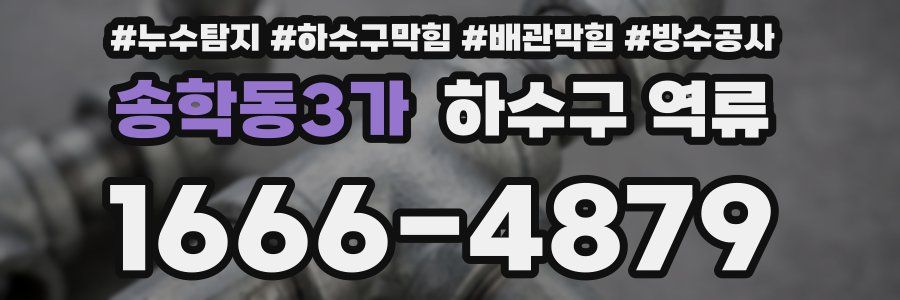 송학동3가 하수구 역류