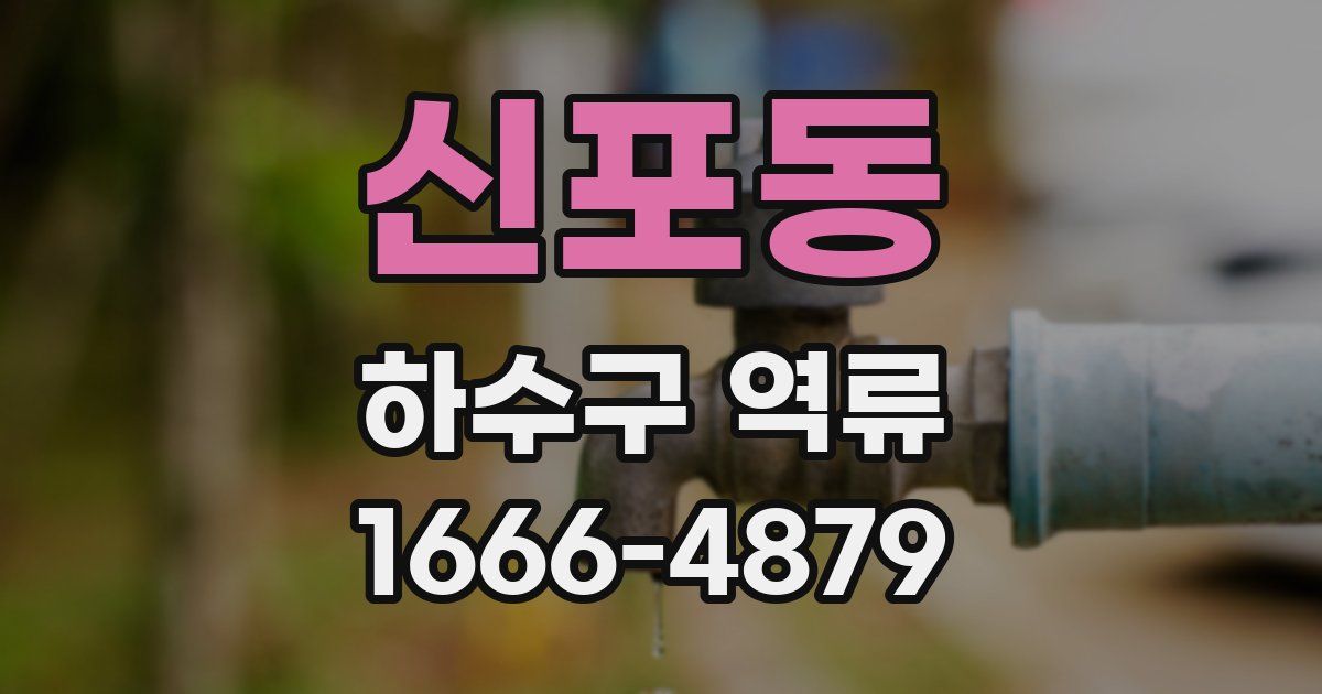 신포동 하수구 역류