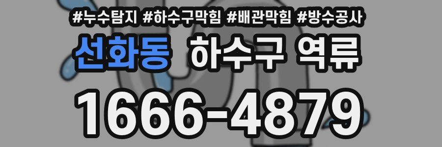 선화동 하수구 역류