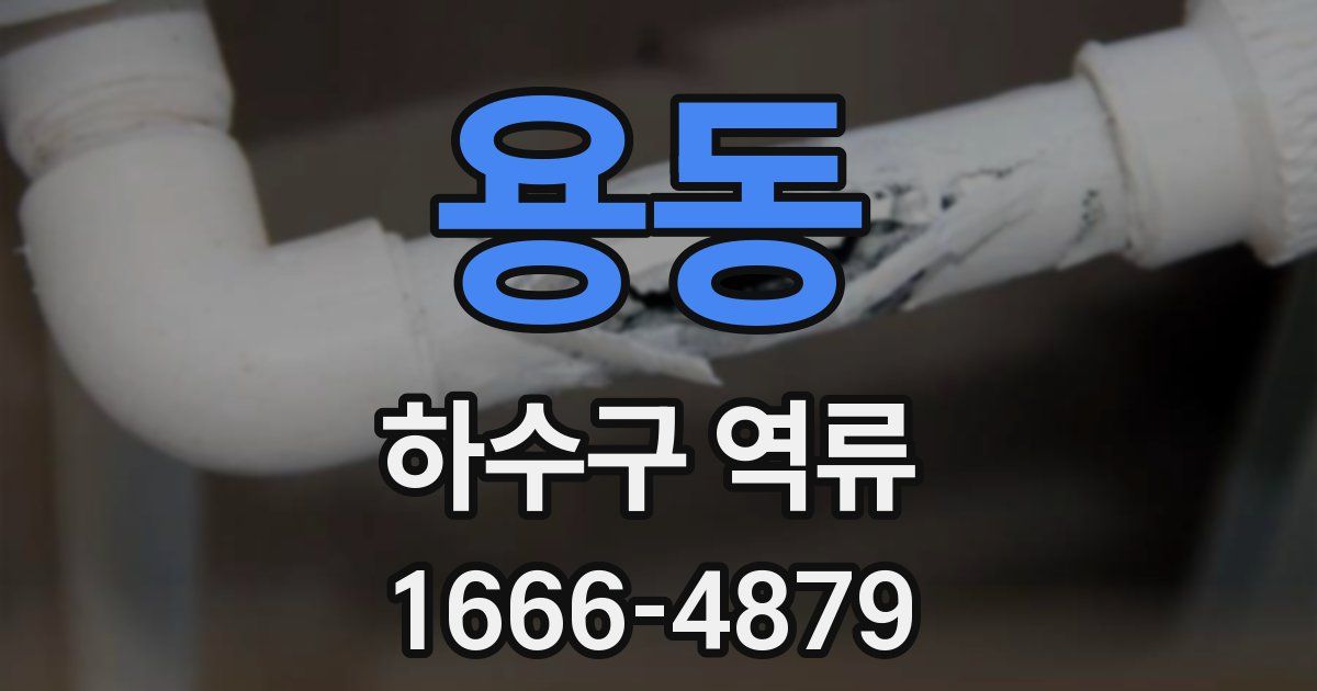 용동 하수구 역류