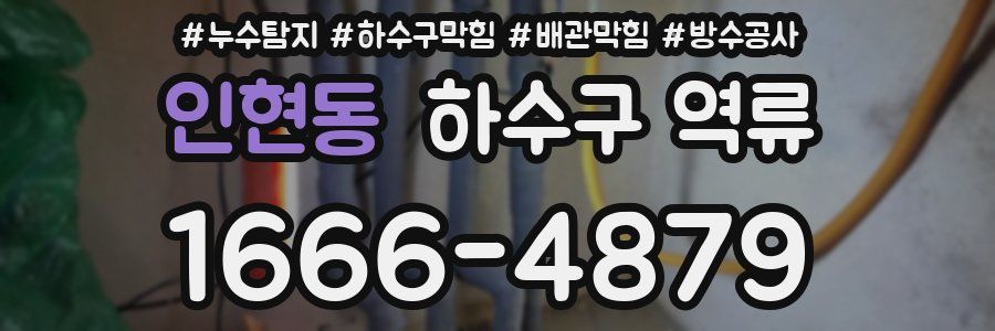인현동 하수구 역류