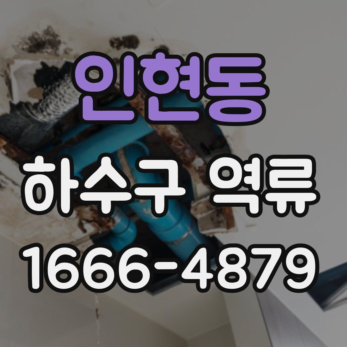 인현동 하수구 역류