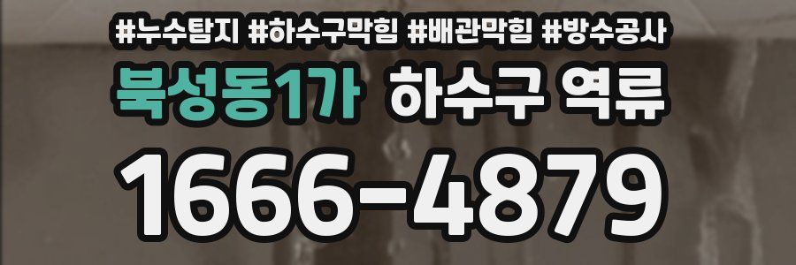 북성동1가 하수구 역류
