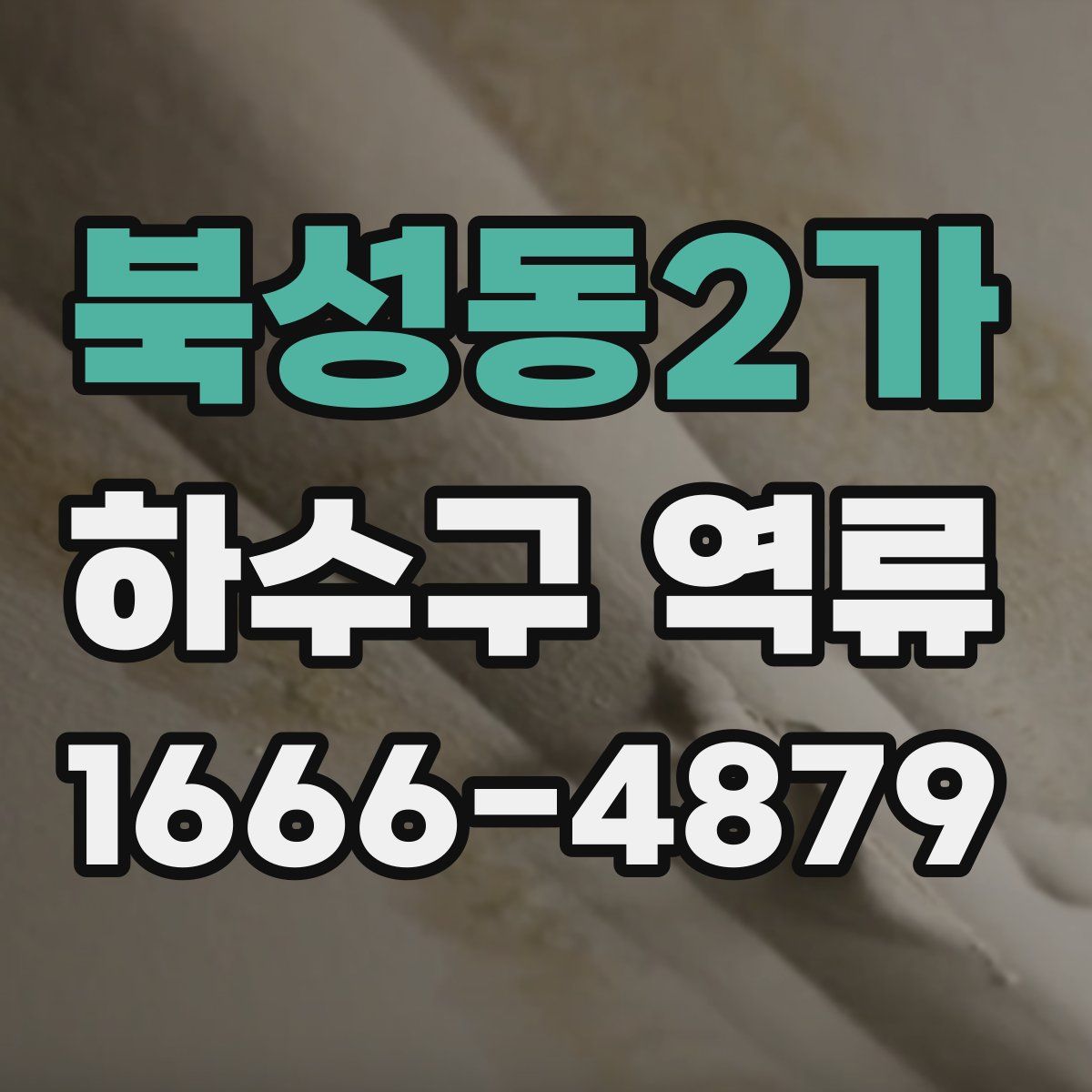 북성동2가 하수구 역류