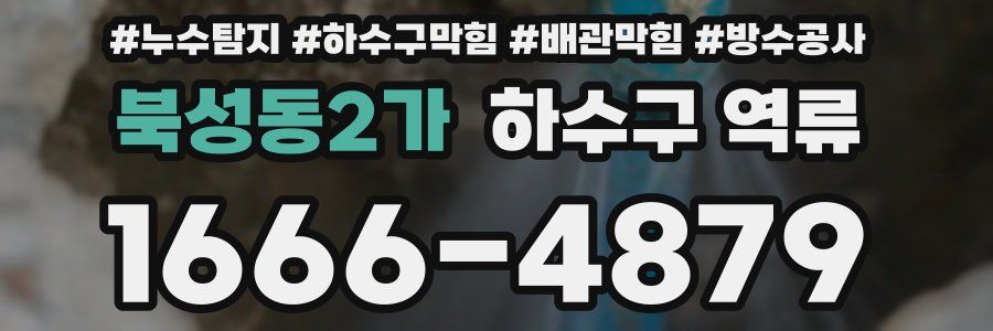 북성동2가 하수구 역류