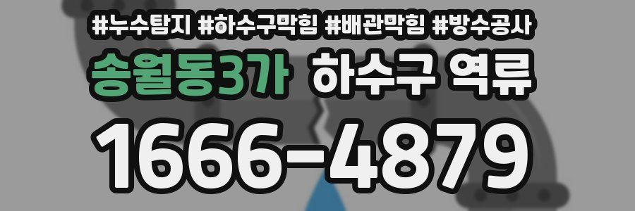 송월동3가 하수구 역류