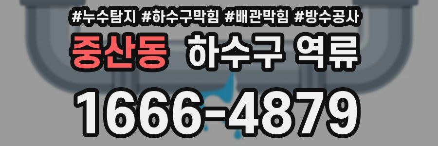 중산동 하수구 역류