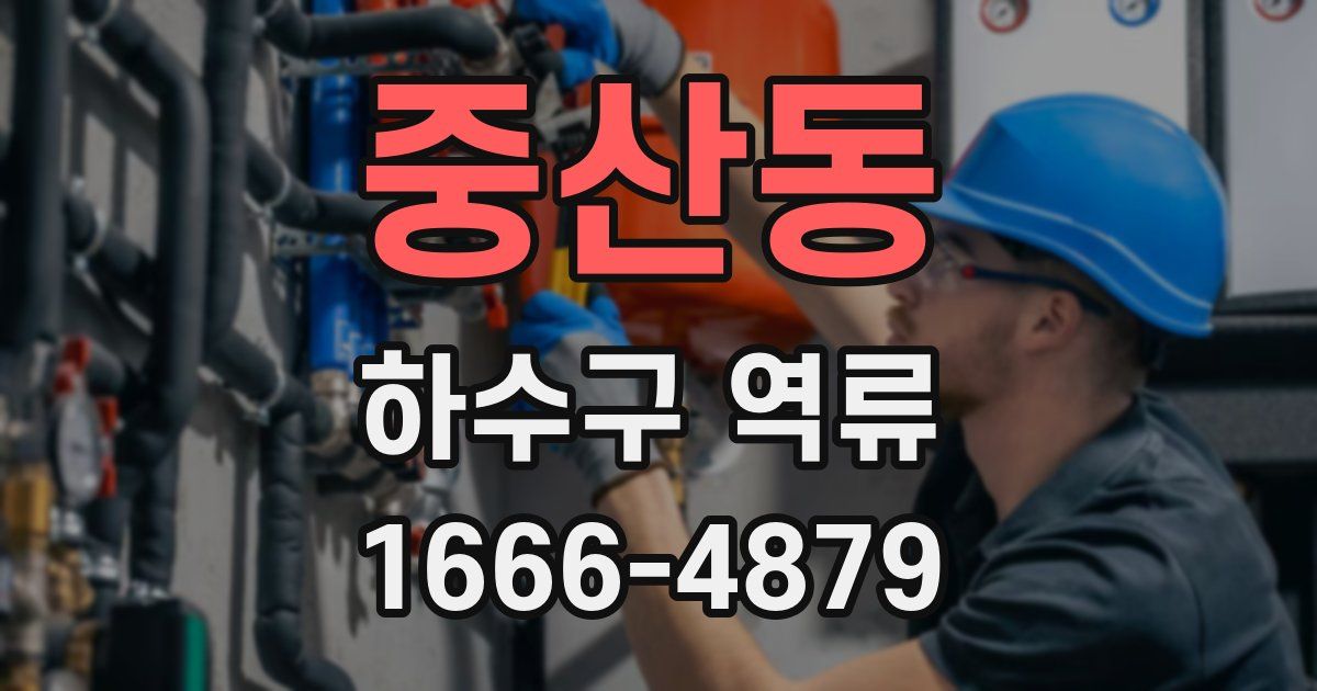 중산동 하수구 역류