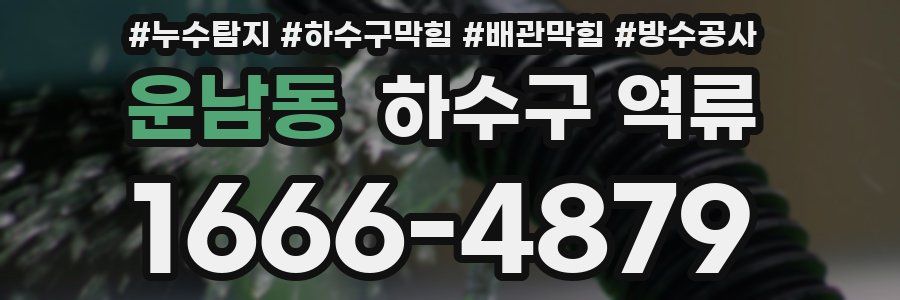 운남동 하수구 역류