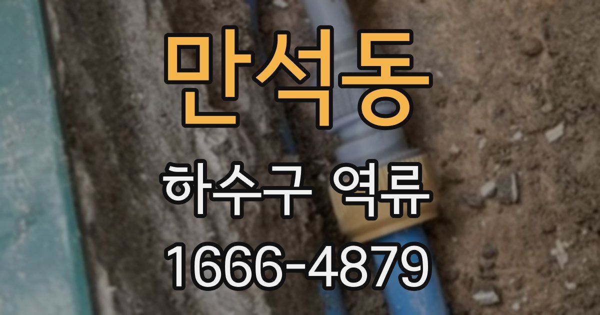 만석동 하수구 역류