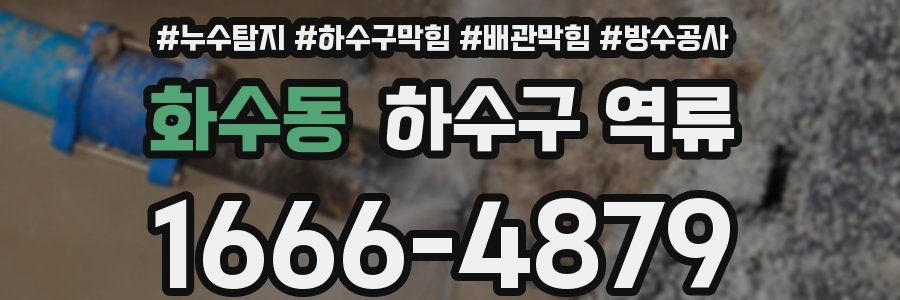 화수동 하수구 역류