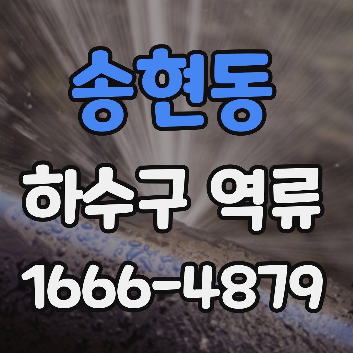 송현동 하수구 역류