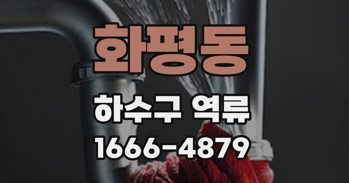 화평동 하수구 역류
