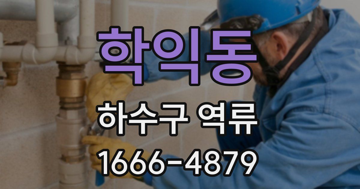 학익동 하수구 역류