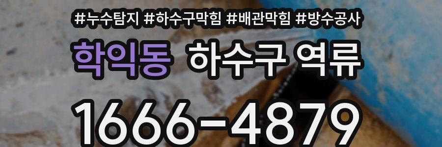 학익동 하수구 역류