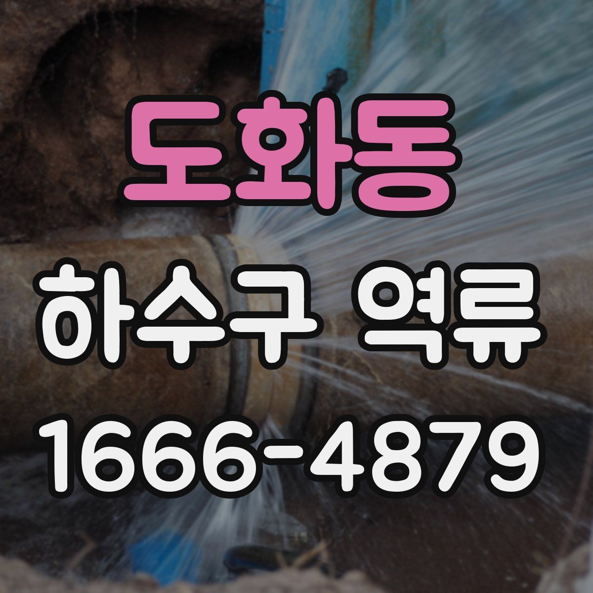 도화동 하수구 역류
