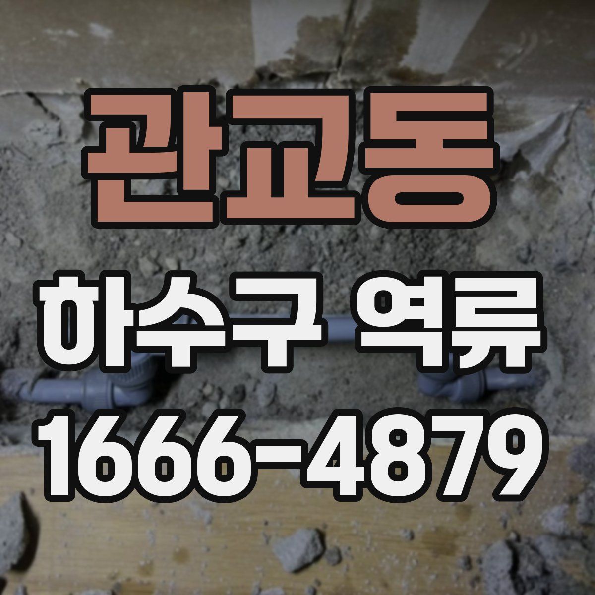 관교동 하수구 역류